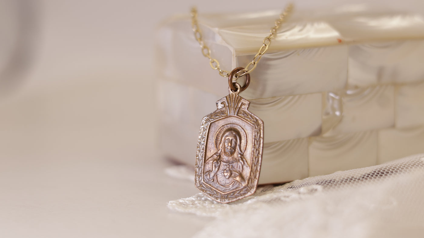 Large Enameled Saint Necklace