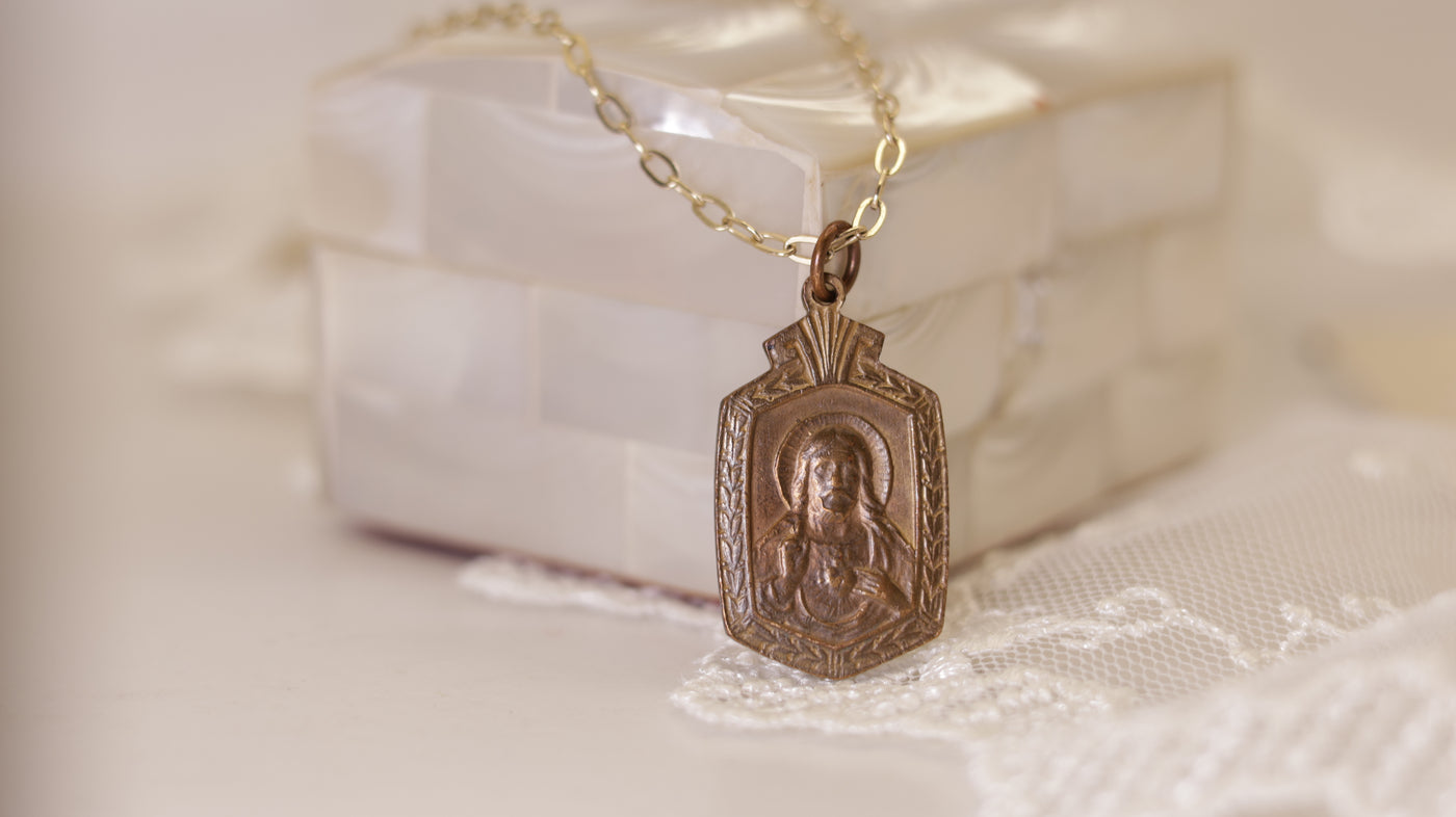 Large Enameled Saint Necklace