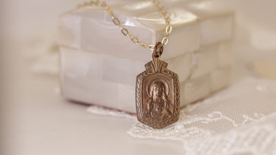 Large Enameled Saint Necklace
