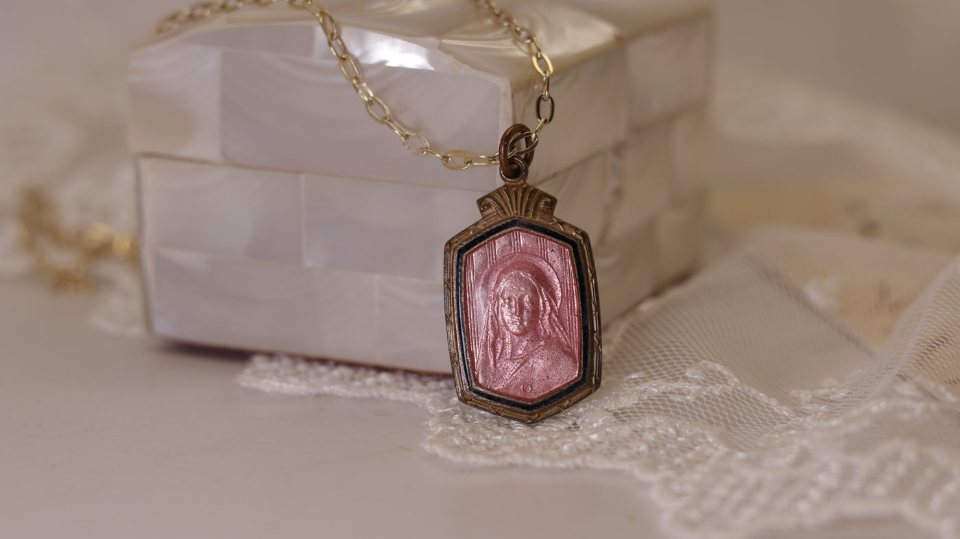 Large Enameled Saint Necklace